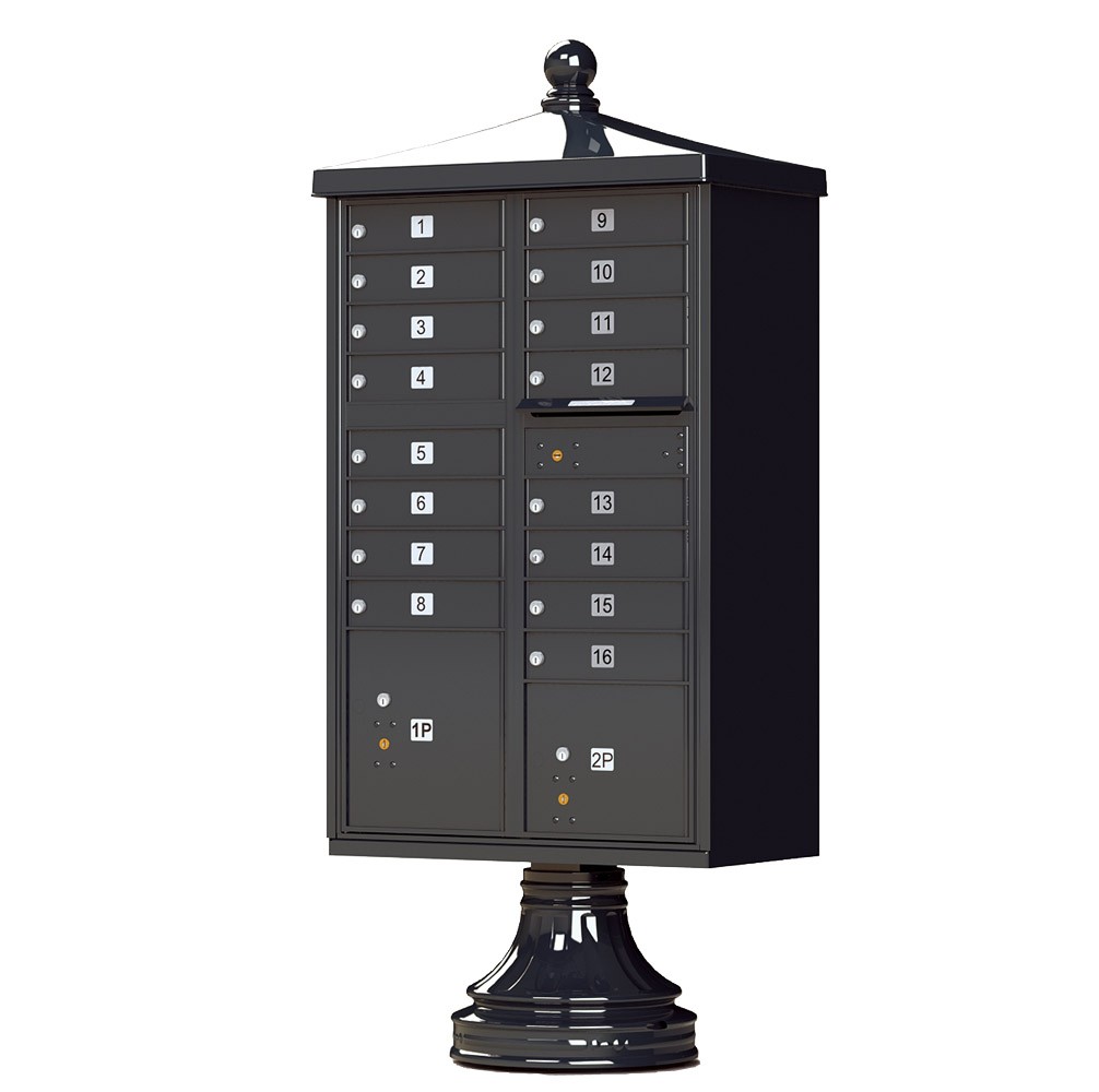 Finial Cap and Traditional Pedestal accessories - 16 compartment