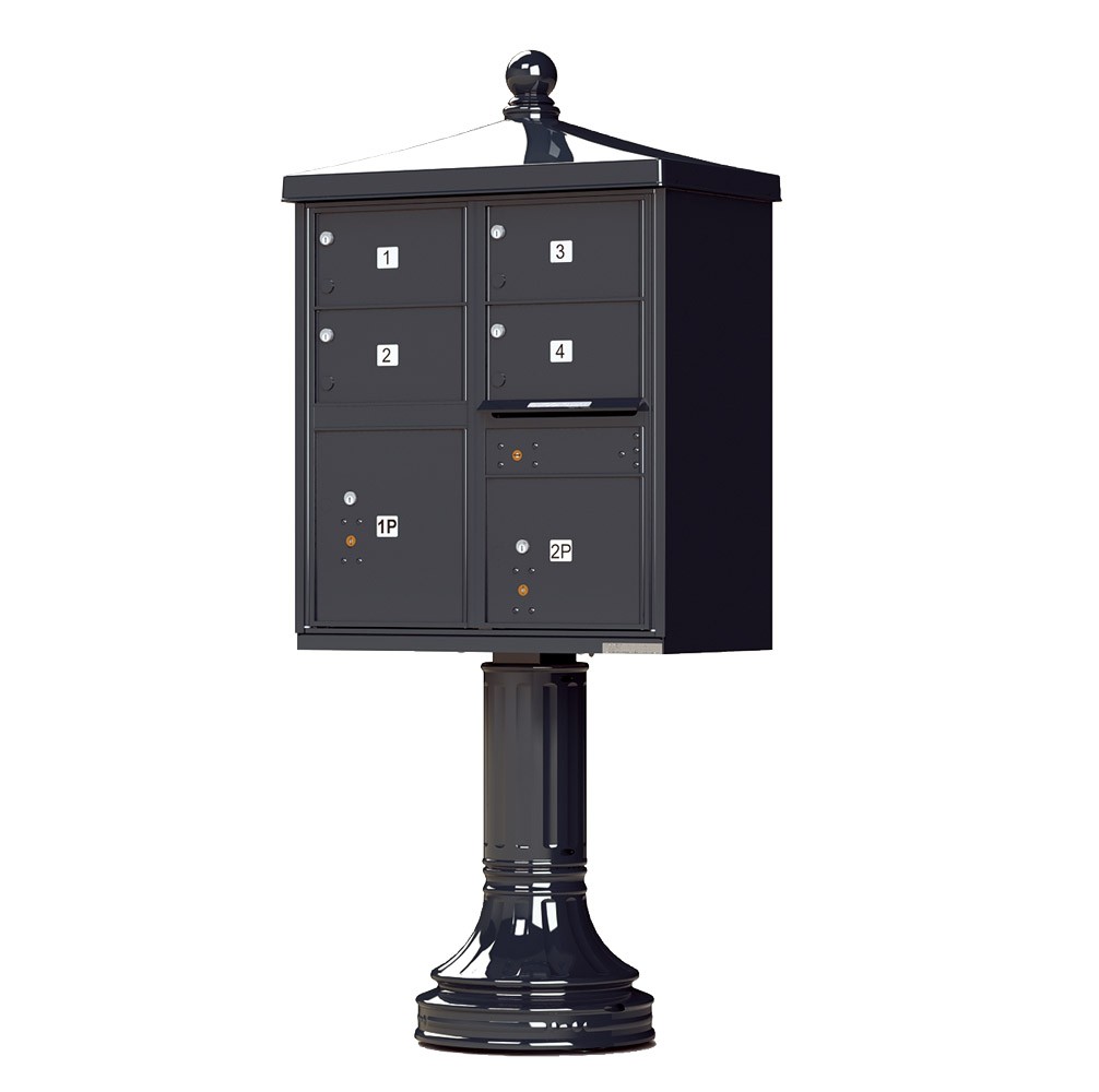 Finial Cap and Traditional Pedestal accessories - 4 oversized compartments