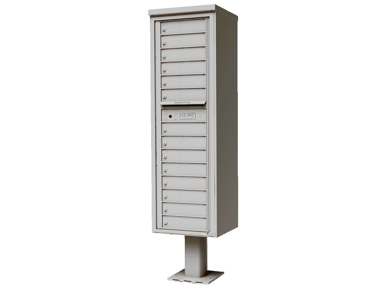 14 - tenant doors with fully encased and mounted on pedestal  