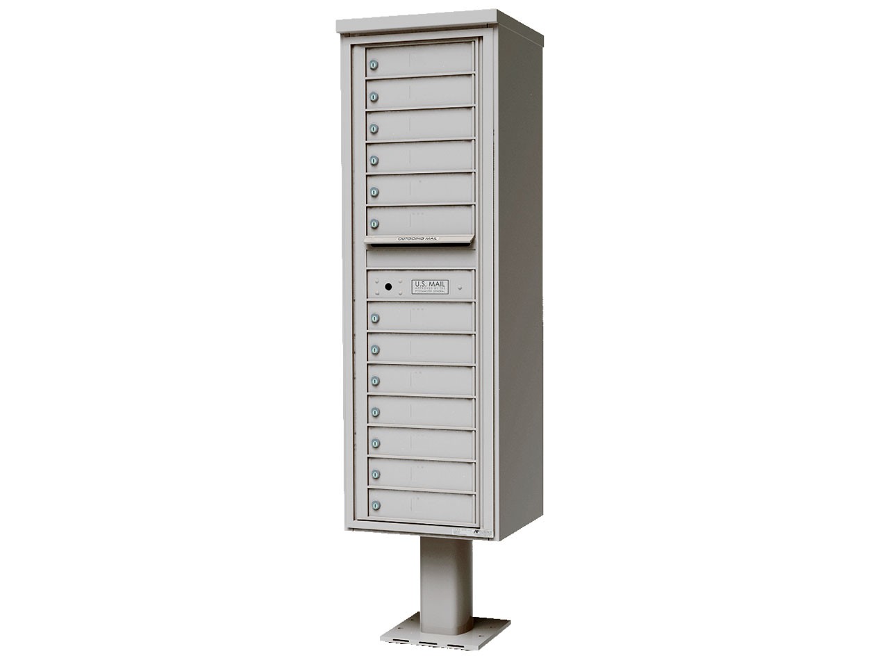 13 - tenant doors with fully encased and mounted on pedestal  