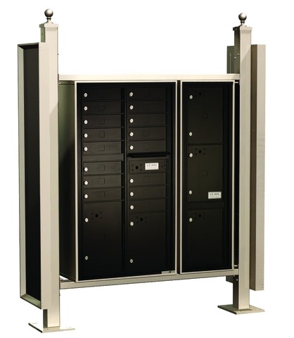 180 tenant doors and 18 parcel lockers vario EXPRESS mail station