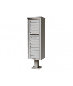12 - tenant doors with fully encased and mounted on pedestal