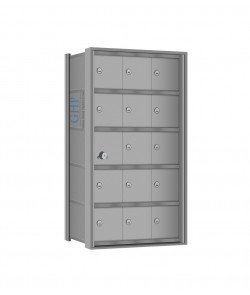 15 Doors - 3 High Mini-Storage Lockers